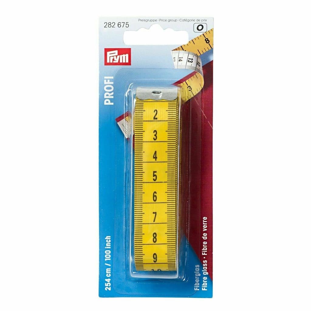 Prym Sewing Tape Measure 254cm 100 inch Profi Fibreglass Dressmaking